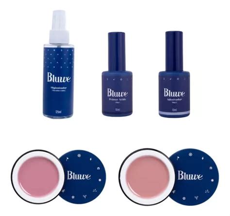 Preparação Bluwe gel Querido Pink gel Querido Nude Bluwe Parcelamento sem juros