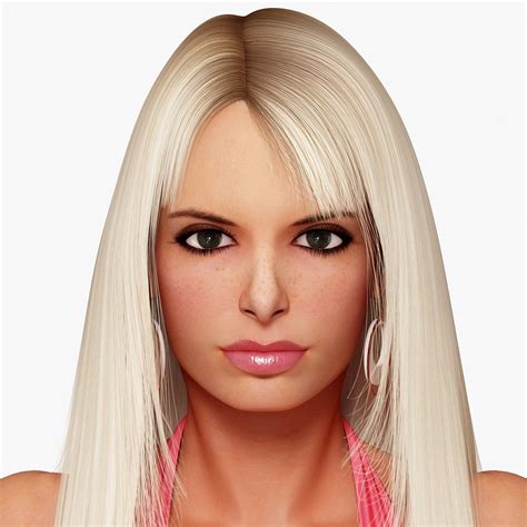Blonde 3D Model 29 Fbx Obj Max Free3D