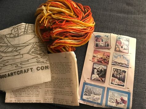 Vintage 1980 Artcraft Concepts Longstitch Needlepoint Kit “sunset Harbor” 5504 Ebay