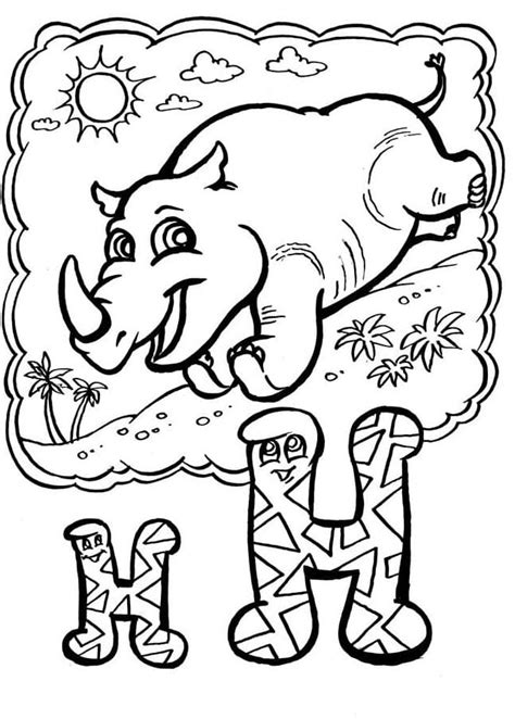 Раскраска Носорог 🖍. Раскрашиваем любимыми цветами бесплатно и с улыбкой 👍