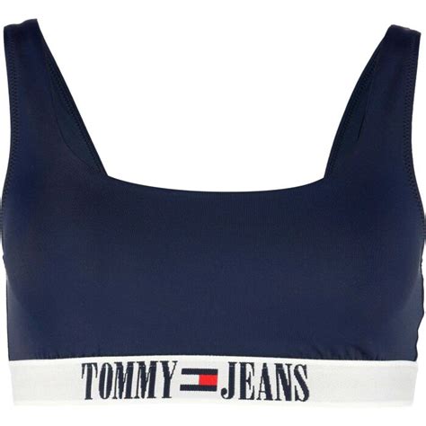 Tommy Hilfiger TJ ARCHIVE BRALETTE Women S Bikini Top Dark Blue