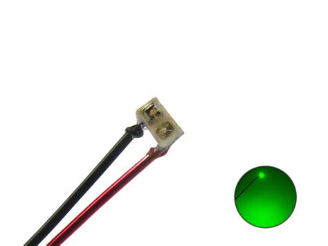 www.modellbahn-exklusiv.de - SMD LED 0201 mit Kupferlackdraht grün echtgrün