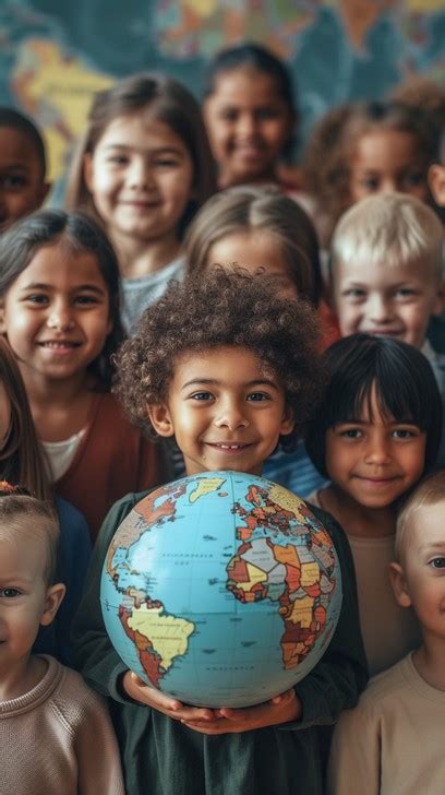 diverse children smiling image children diversity globe