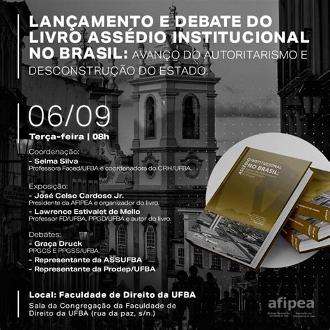 Lançamento do livro Assédio Institucional no Brasil avanço do