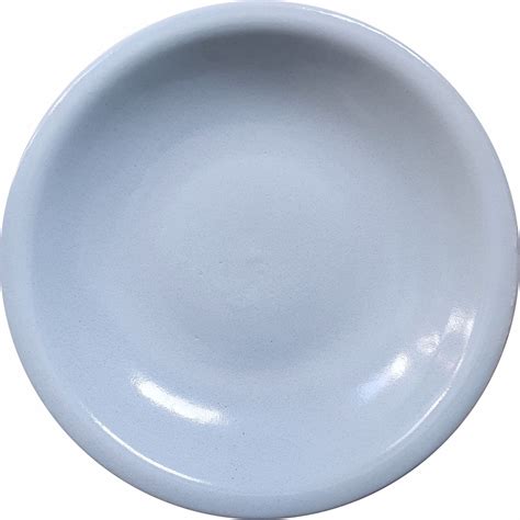 Conjunto 6 Pratos Fundo Porcelana Azul Claro Segunda Linha 22cm