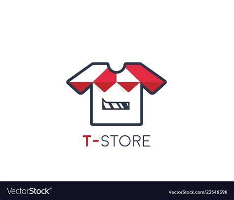 T-shirt store logo design Royalty Free Vector Image