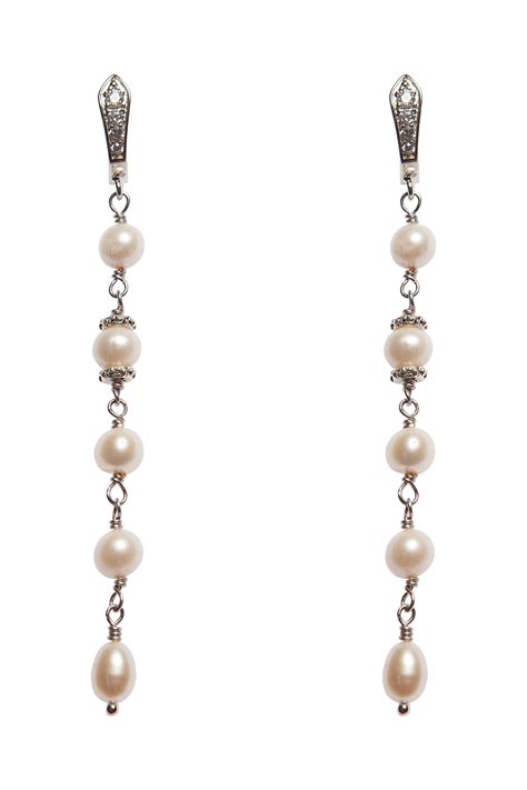 Серьги с жемчугом в серебре "Shy pearls", от Sense of Color