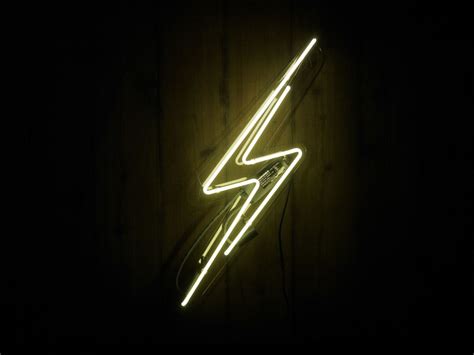 Charge Up Your Walls With Our Lightning Bolt Sign Our Neon Glass Is