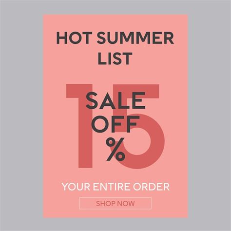 Premium Vector Hot Summer List Sale Off Discount Promotion Poster