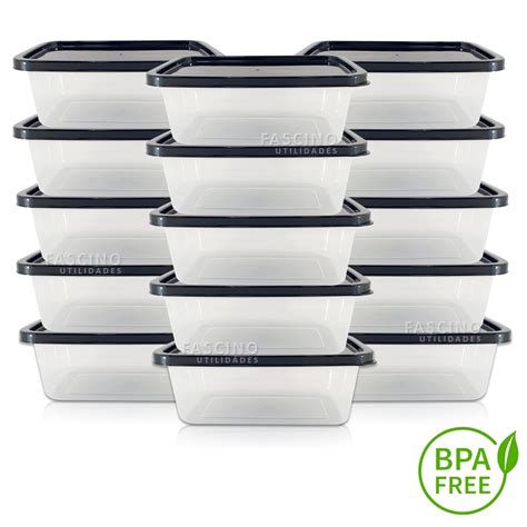 Kit Potes Ml Bpa Free Organizador De Alimentos Mantimentos