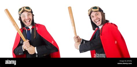 Man Wearing Red Clothing In Funny Concept Stock Photo Alamy