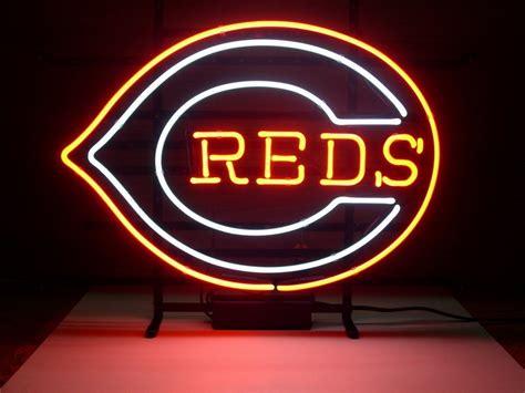 Wiki Neon Sign Blog Mlb Cincinnati Reds Baseball Neon Sign 17 X 12