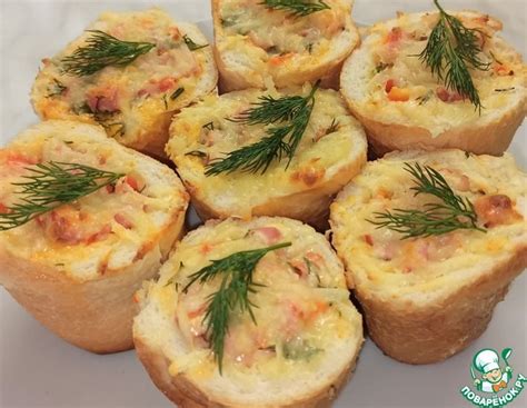 Закуска из багета с начинкой | Рецепт | Багет с начинкой, Кулинария, Еда