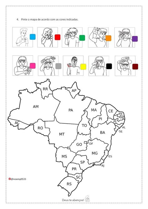 Atividade De Libras Estados Brasileiros Libra