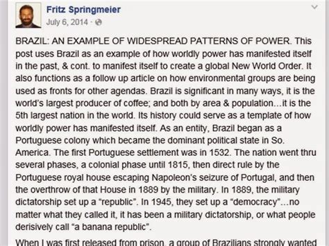 Como Fritz Justifica Sua Facilidade Para Se Adaptar Ao Brasil - Fritz Springmeier - Brasil: Fritz Springmeier fala sobre o Brasil