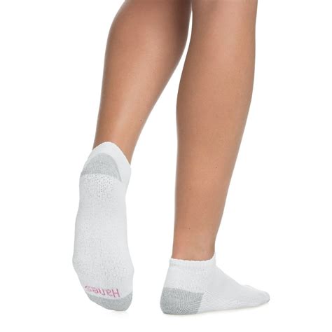 Hanes Womens Low Cut Socks White 10 Pack