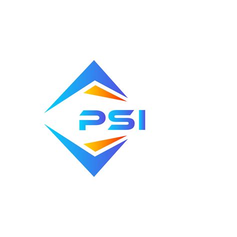 PSI abstract technology logo design on white background. PSI creative