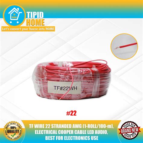 Tf Wire Stranded Awg Roll M Electrical Cooper Cable Led