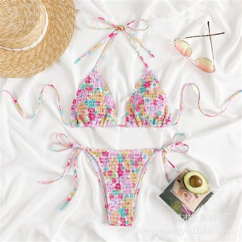 Bikini ชดวายนำ บกนผายนลายดอก แบบเชอกผก สนารกมาก สายฝอ เซกซ ม 5ลาย Lazada co th
