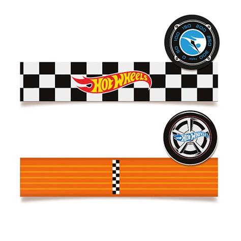 Adesivo Retangular Para Lembrancinha Festa Hot Wheels 20 Unidades Cromus Rizzo Festas