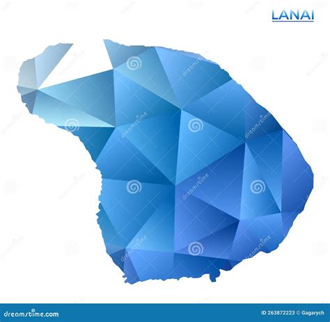 Vector Polygonal Lanai Map. | CartoonDealer.com #263872223