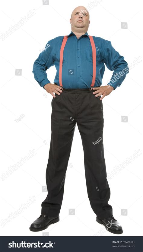 man standing arms  hips stock photo  shutterstock