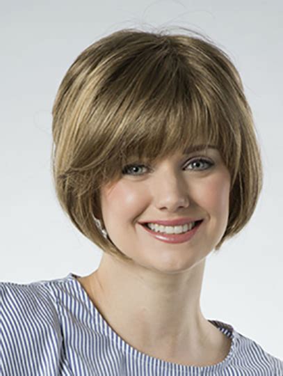 Chin Length Capless Synthetic Straight Layered Blonde Medium Wig