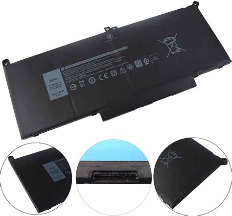 F3YGT Laptop Battery for Dell Latitude 12 7000 7280 7290 13 7380 7390 ...