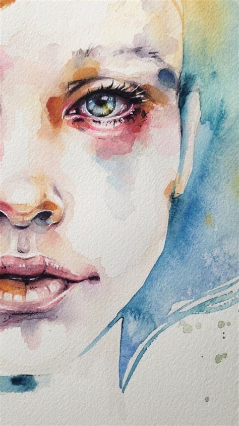 Visage Watercolor Art Face Watercolor Face Watercolor Art