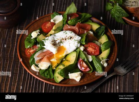 Eggs Benedict Poached For Breakfast Stock Photo Alamy