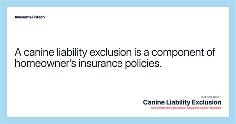 Canine Liability Exclusion Awesomefintech Blog