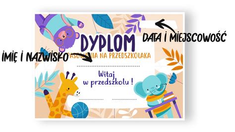 Dyplom Pasowania Na Przedszkolaka Wz R A Kup W Sklepie Online