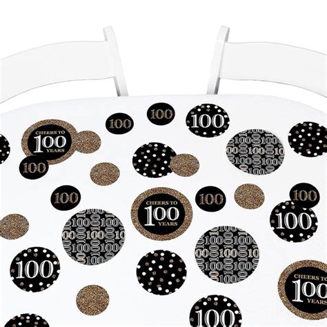 Adult 100th Birthday Gold Giant Circle Confetti 100th Birthday