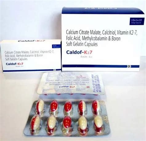 Calcium Citrate Malate Calcitriol Vitamin K2 7 Folic Acid Methylcobalamin And Boron