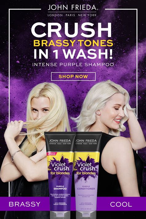 John Frieda Sheer Blonde Collection Purple Shampoo And Conditioner Cool Blonde Hair Colour