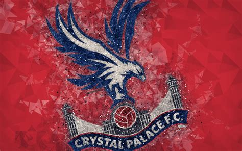 Download Wallpapers Crystal Palace Fc 4k Logo Geometric Art English