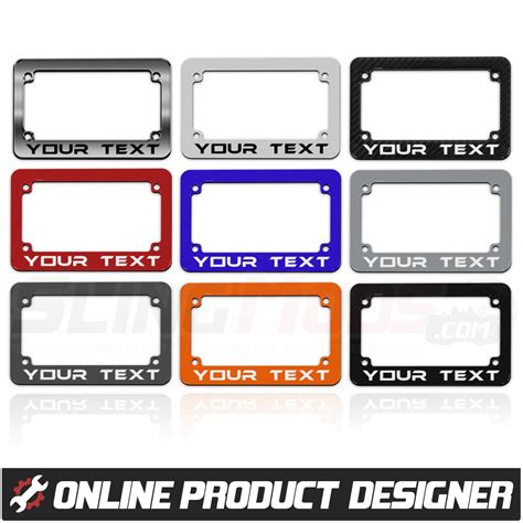 Personalized Motorcycle License Plate Frame Designer