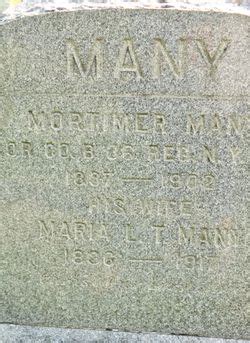 Mortimer Many Memorial Find A Grave