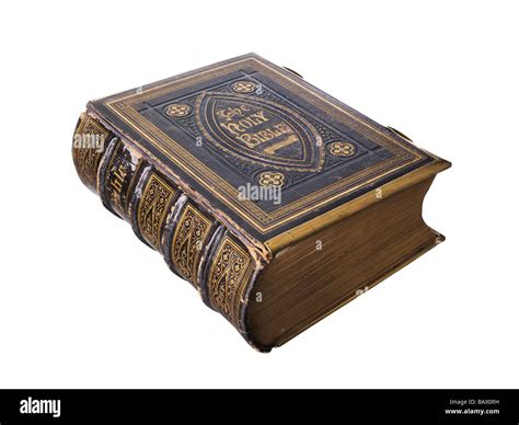 Old Illustrated Holy Bible Stock Photo Alamy