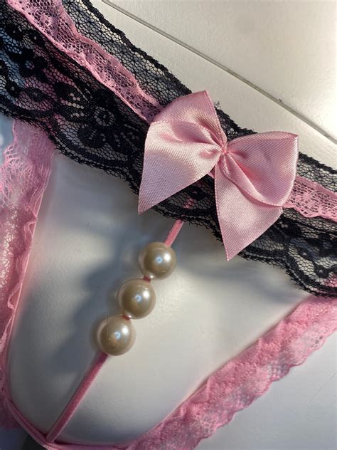 Lace Femboy Thong Sissy Lingerie For Men Femboy Lingerie Etsy