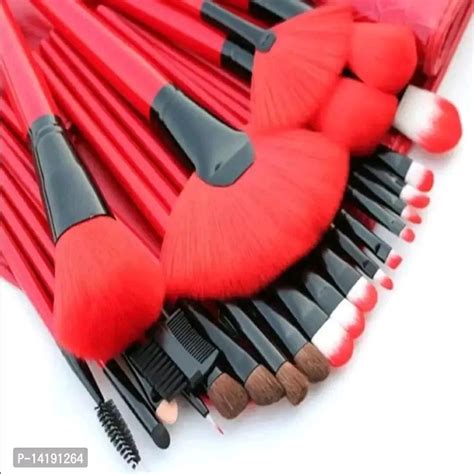 Soft Bristle Makeup Brush Set With Pu Leather Case Black 24 Pieces 24 In 1 Makeup Brush Pink