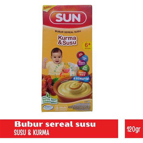 Jual Sun Bubur Bayi Rasa Kurma Dan Susu 120gr Shopee Indonesia