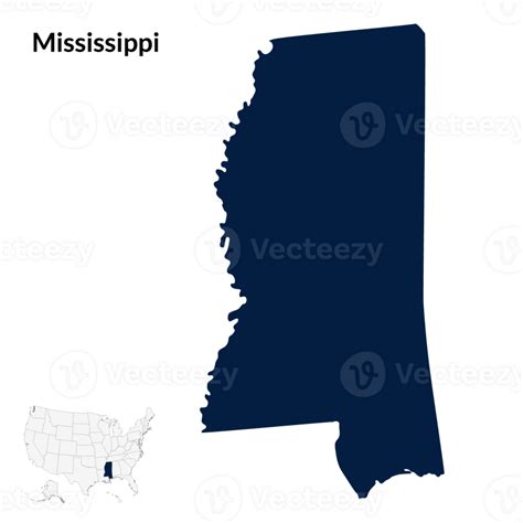 Map Of Mississippi Mississippi Map Usa Map 32159662 Png