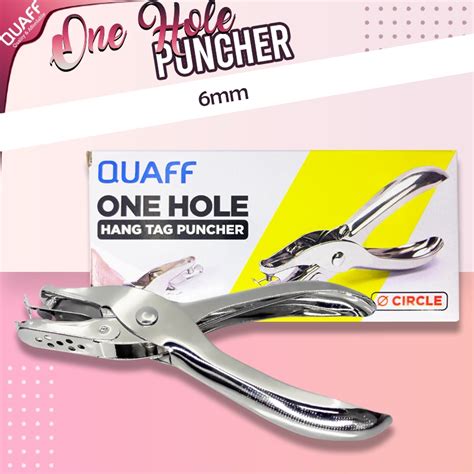 Quaff One Hole Hang Tag Puncher 3mm 6mm Ticket Puncher Circle Metal Single Hand Held Hole