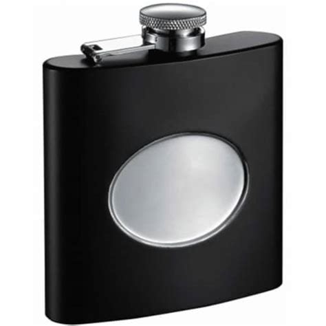 Visol VF1310 Visol Eramor Black Matte Stainless Steel Flask 6 Oz 1