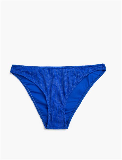 Lacivert Kadın Dokulu Bikini Altı 2SAK00170BM Koton