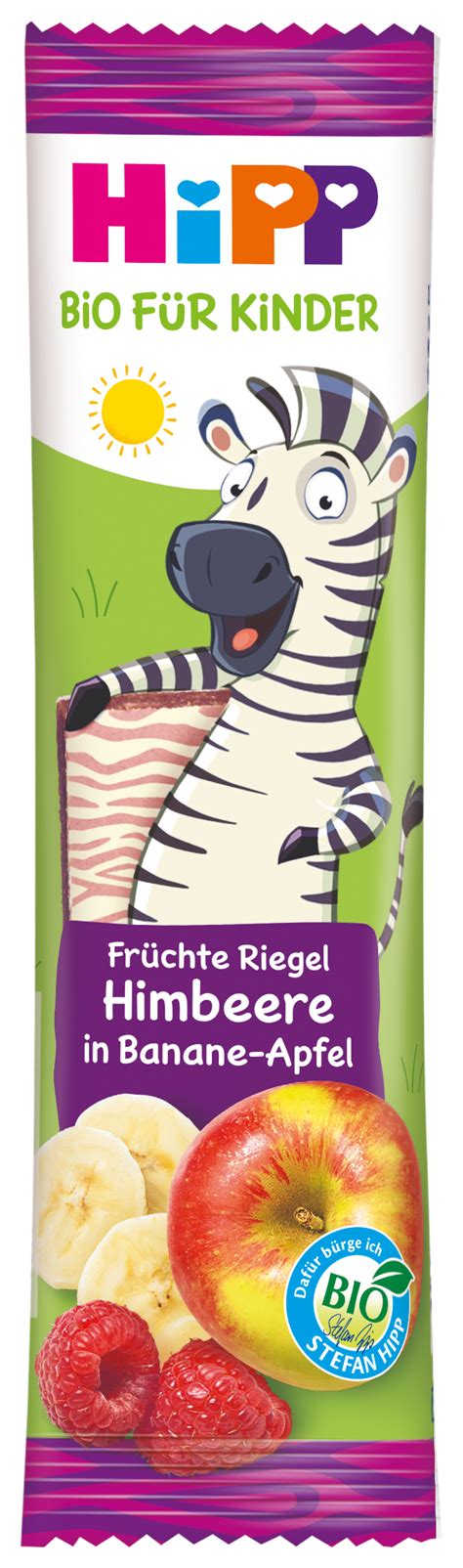 Hipp Bio Zebra Fr Chte Riegel Himbeere In Banane Apfel