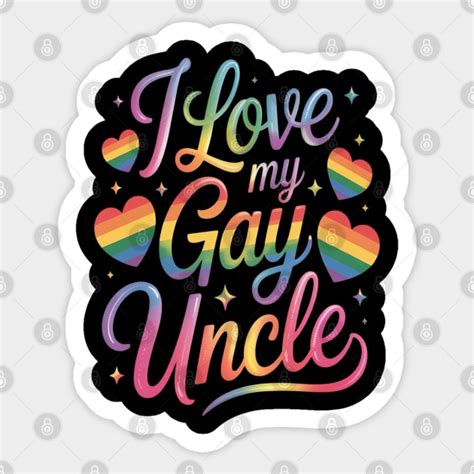 I Love My Gay Uncle Proud Niece Nephew Heart LGBT I Love My Gay Uncle