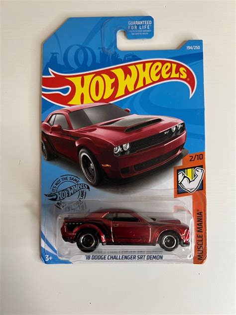 Hot Wheels 2019 Super Treasure Hunt 18 Dodge Challenger Srt Demon Redの