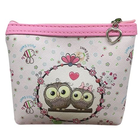 Cute Coin Purse Women Owl Wallet Leather Pouch Card Holder Clutch